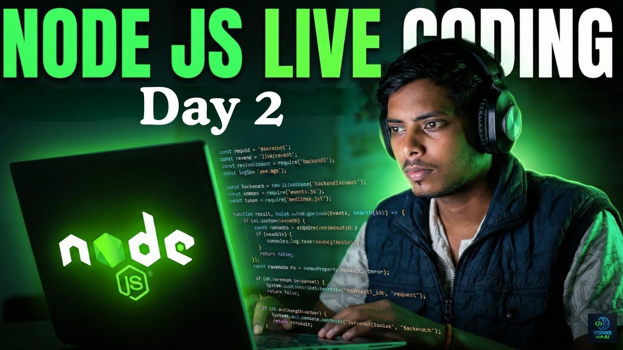 🔴Node.js Day 2 | Live Study Session  | No Talking | Focus Mode 