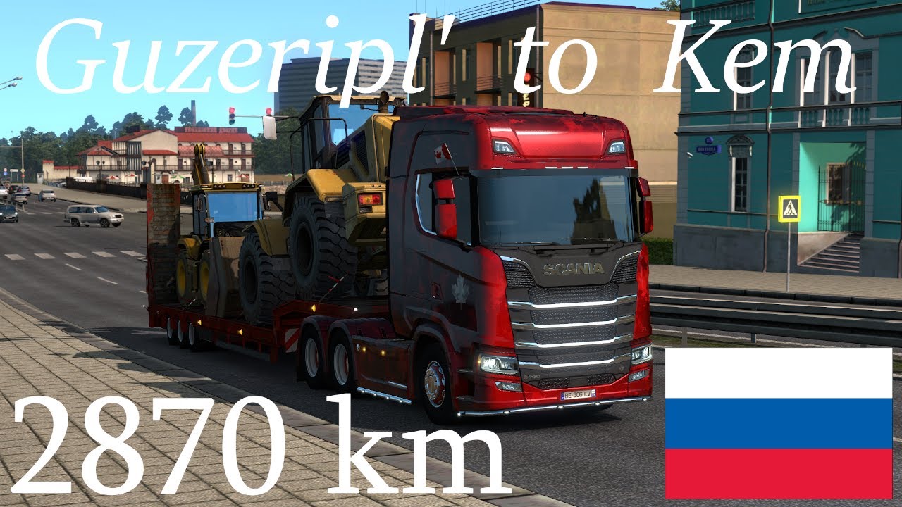 ETS2 Southern Region-RusMap Timelapse: Guzeripl' (RU) to Kem (RU)