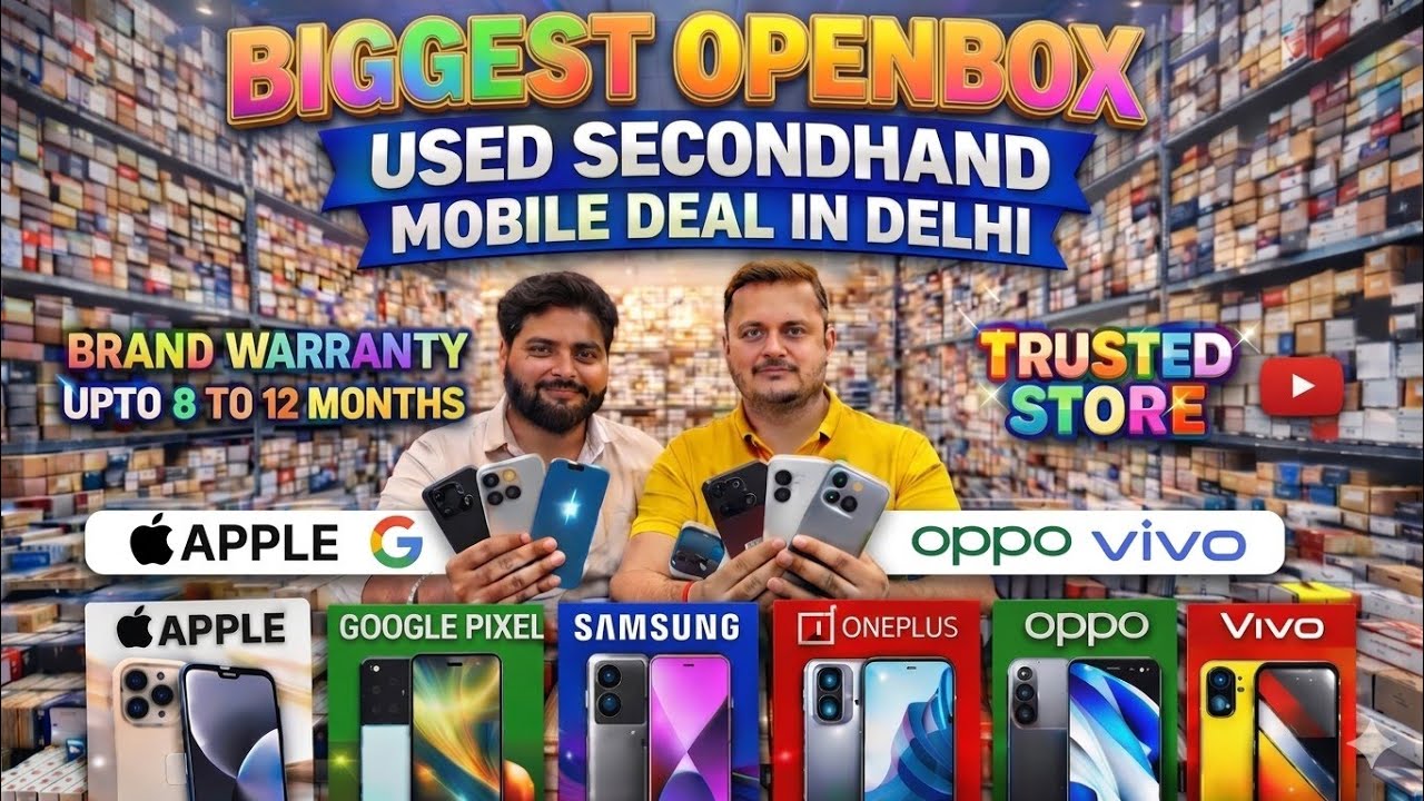 Biggest sale of used old secondhand iPhone Google pixel Samsung ultra vivo oneplus  mobiles in delhi