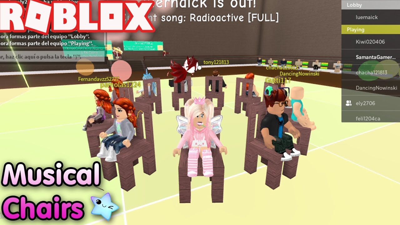Roblox Musical Chair!! Que No Nos ganen La Silla!! Esta muy divertido!!