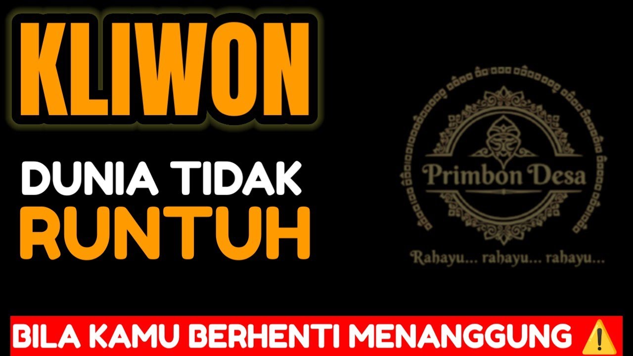 KLIWON ⚠️ Bukan Nasib Buruk❌Hidupmu Berat Karena Ini✅