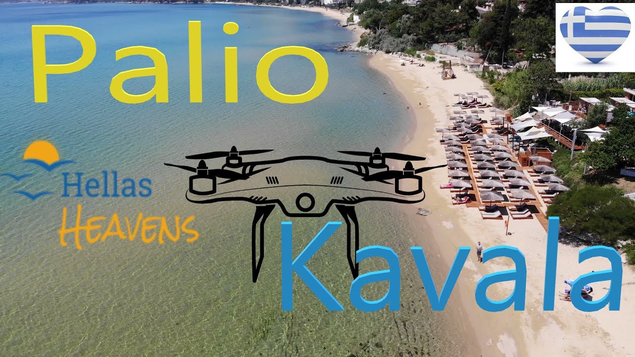 Palio Kavala Beach,Kavala,Greece from above