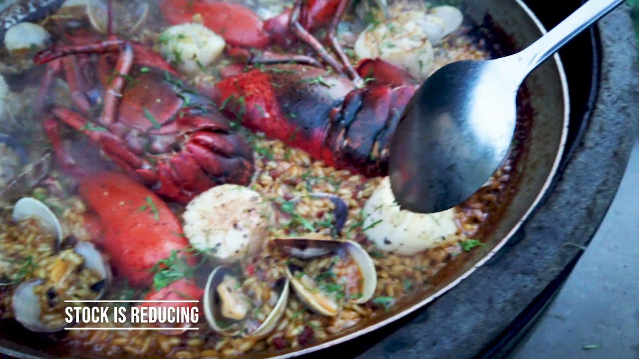 Seafood Paella on the #BigGreenEgg