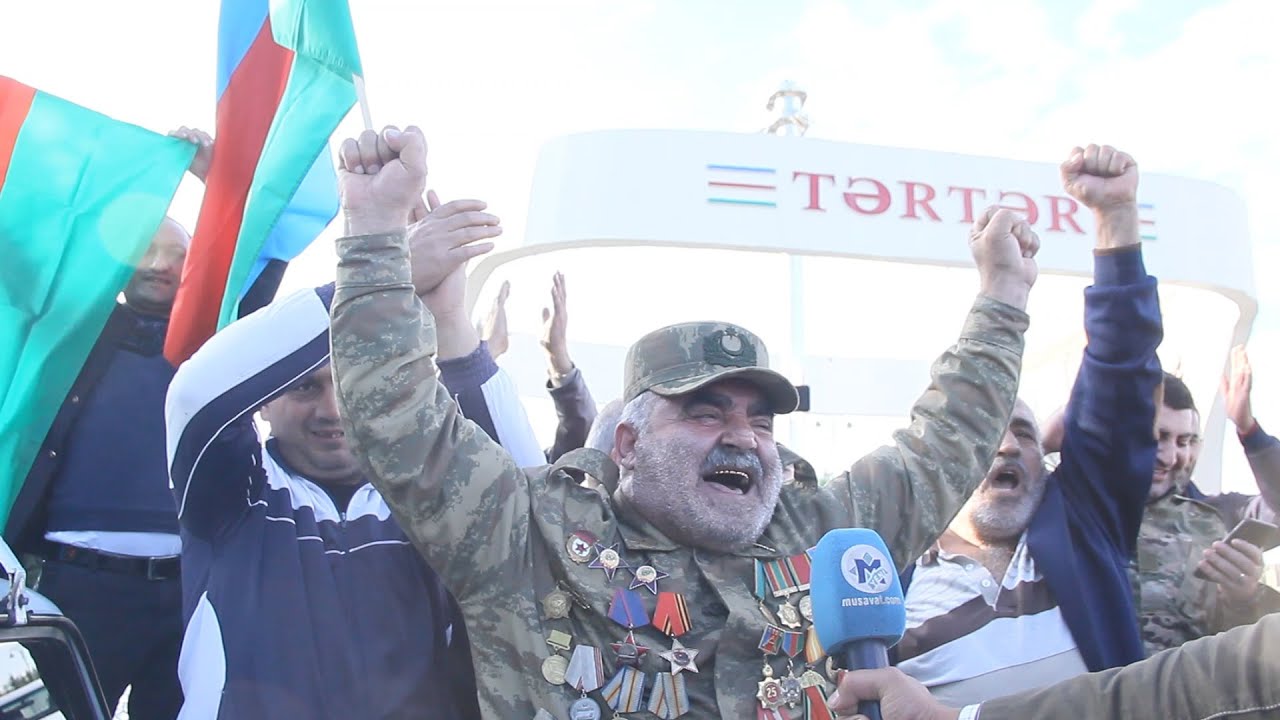 Şuşa zəfəri qəhrəman Tərtərdə coşqu ilə qarşılandı, insanlar küçələrdə!