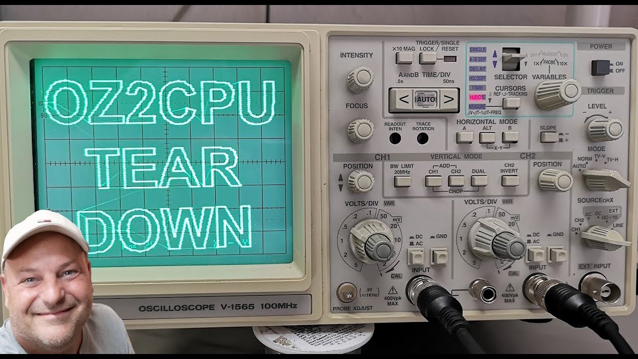 Hitachi V-1565 Oscilloscope 100Mhz 2ch digital 1999 test teardown