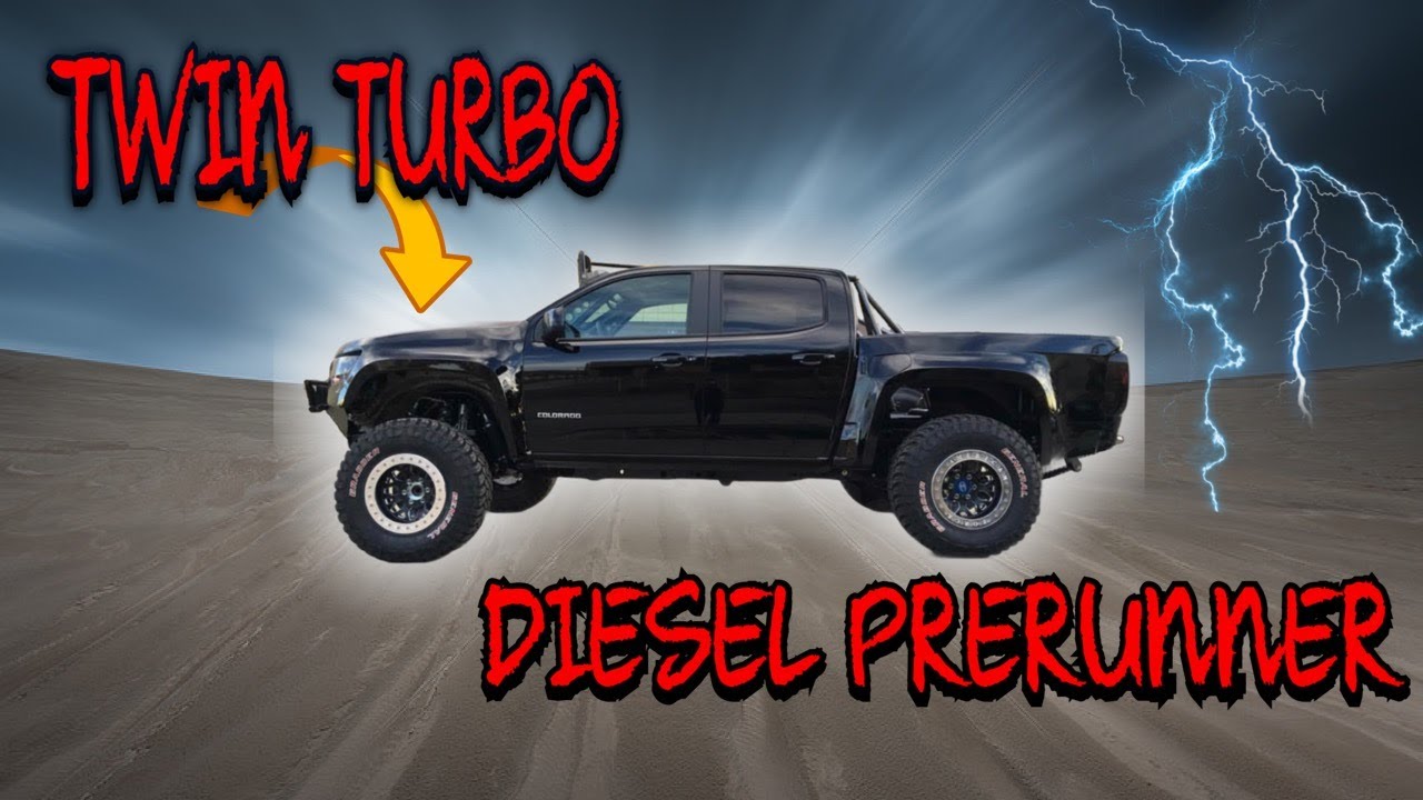 TWIN TURBO DIESEL Prerunner Burning out and rolling coal!