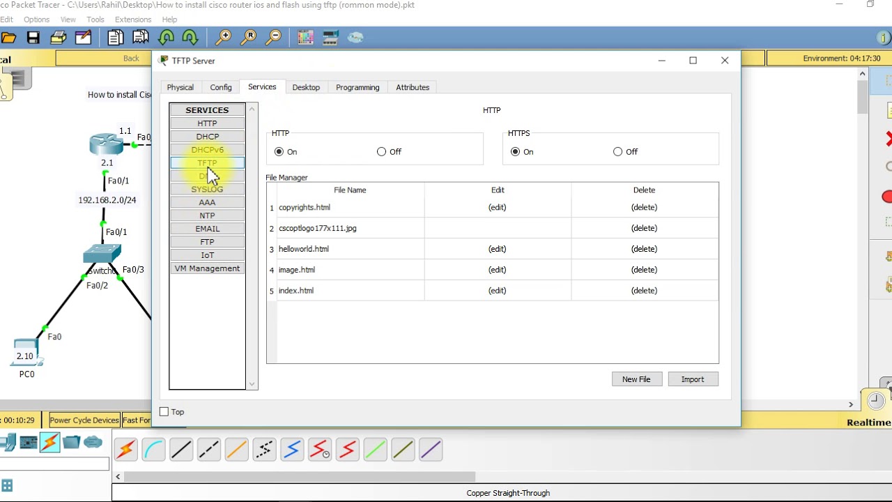How to install Cisco router ios and flash using tftp (Rommon mode) packet tracer