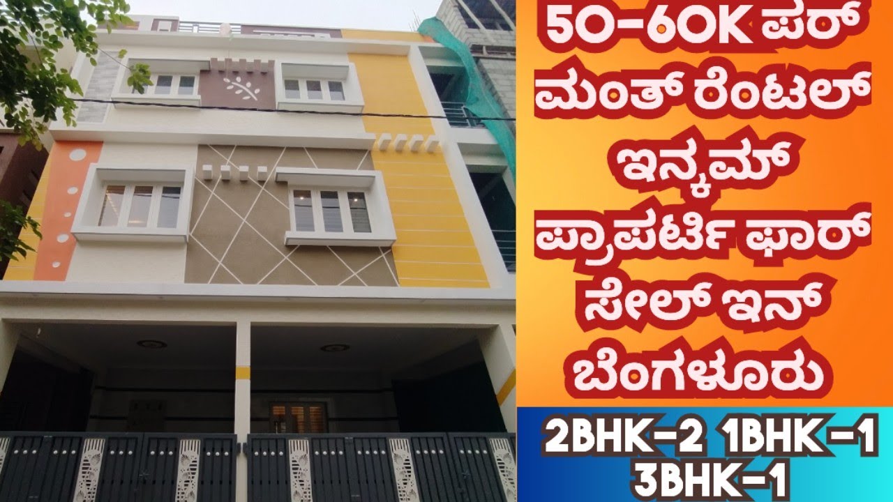 Newly Independent  Rented income property for sale in North Bangalore  Vidyaranyapura Bangalore.