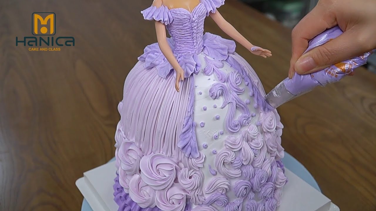 Hướng dẫn từng bước làm Bánh kem búp bê Barbie xinh xắn | Barbie Doll Cake Tutorial
