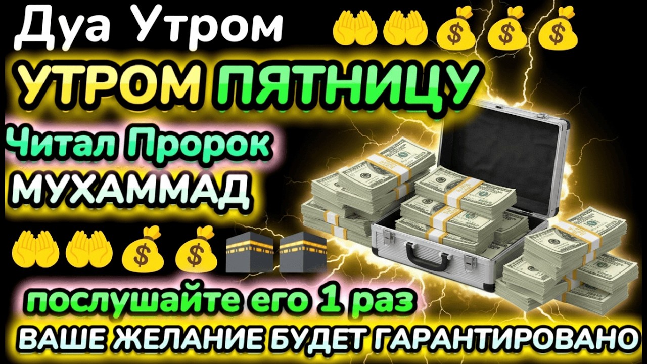 🕌 ПЯТНИЧНАЯ ДУА, КОТОРАЯ ПРИНОСИТ УСПЕХ И РИЗК! СЕКРЕТ БОГАТСТВА В ИСЛАМЕ 💎