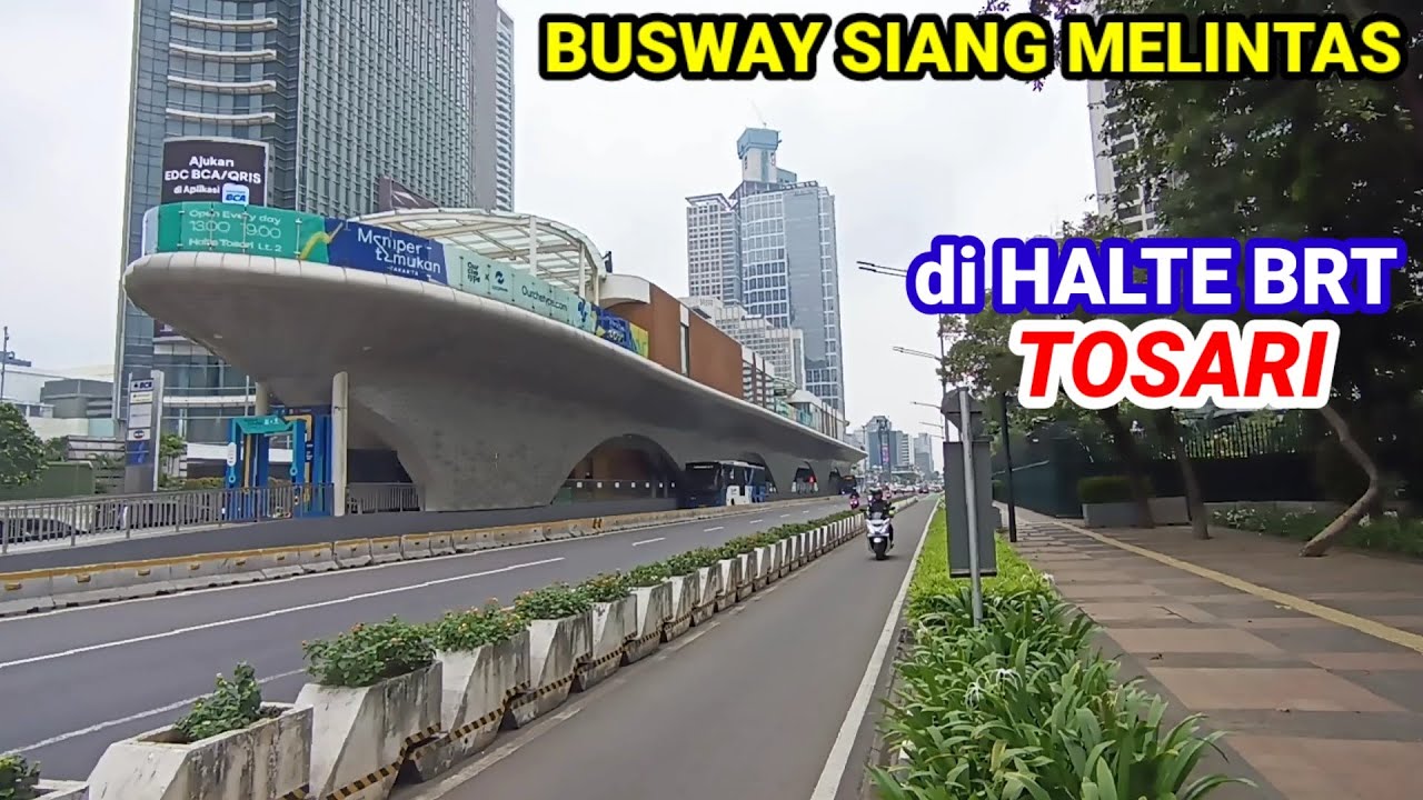 BUSWAY SIANG di HALTE BRT TOSARI saat JAM LANCAR SIANG‼️JAM 12 SIANG @ohhBUSWAY