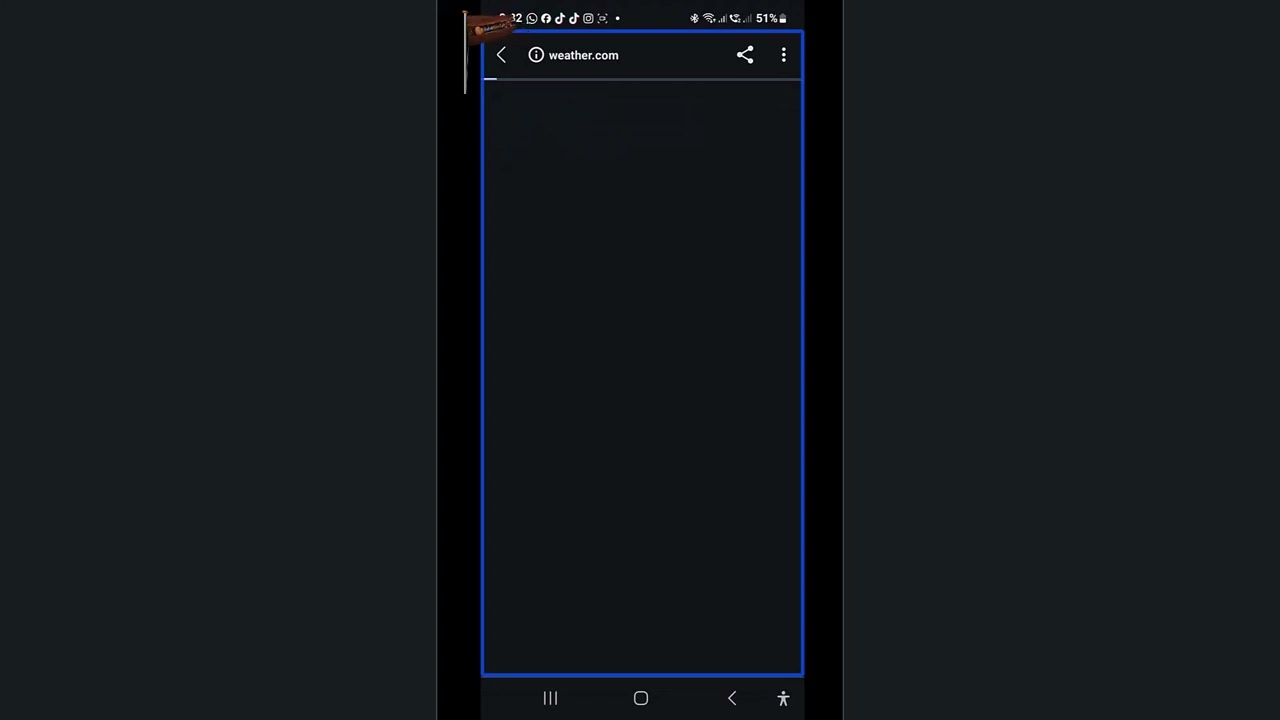Samsung weather application by Android blind Cafe