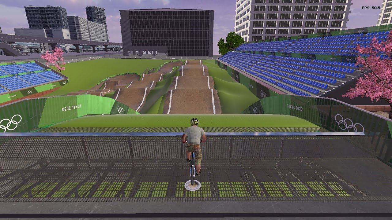 Bmx race track on bmx pipe streets.