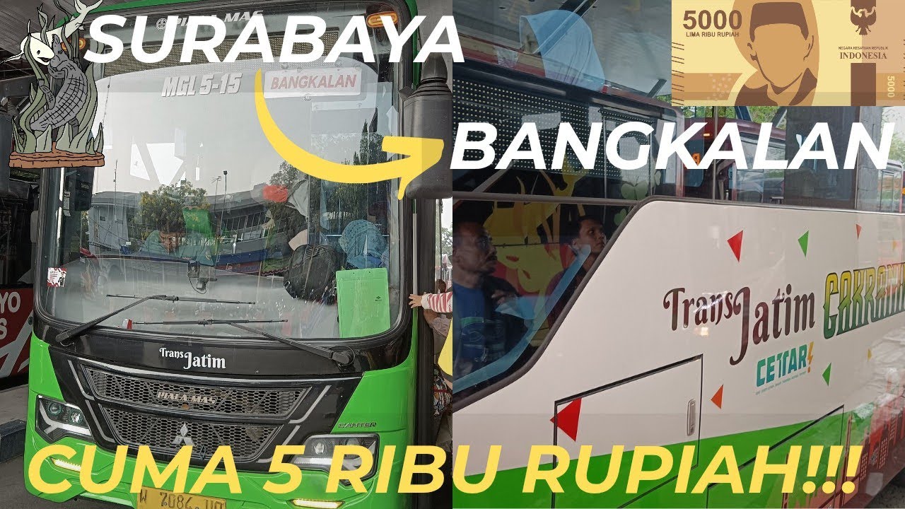 SURABAYA - BANGKALAN CUMA 5 RIBU RUPIAH || TRANS JATIM KORIDOR V 