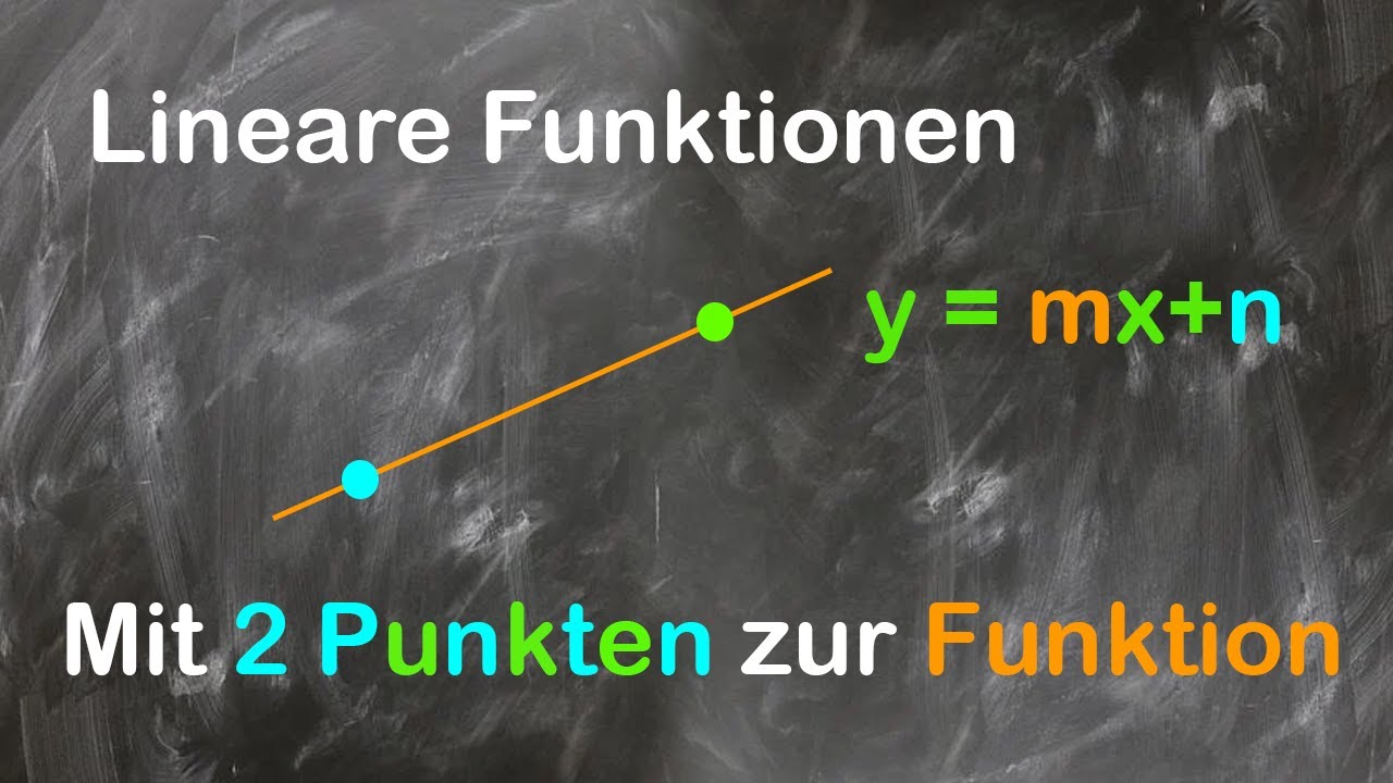 Lineare Funktionen - Funktionsgleichung aufstellen mit 2 gegebenen Punkten