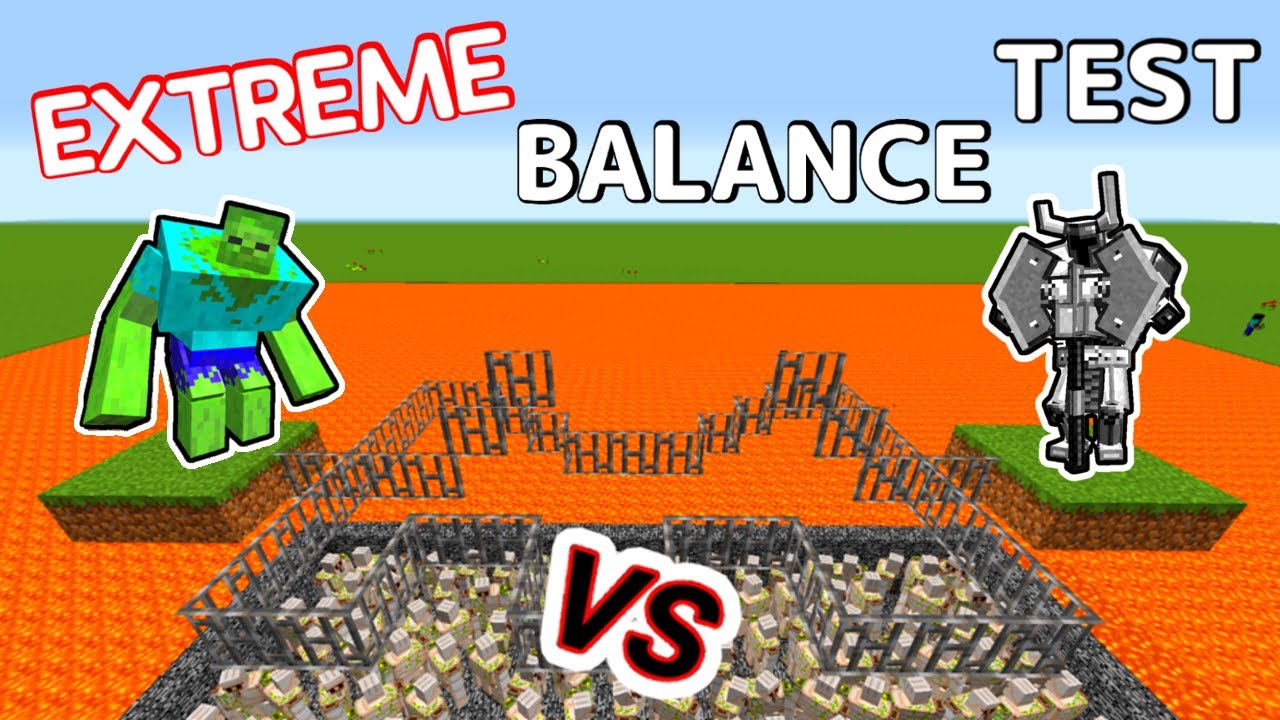 Extreme Balance Test Mutant Zombie Vs. Mowzie's Mobs Monsters in Minecraft Showcase