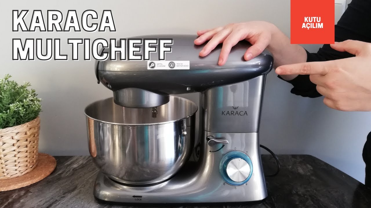 Karaca Multichef Stand Mixer Kutu Açılımı/Kıyma Çekme/Yoğurma/Çırpma/Karıştırma/SucukYapma/İçliköfte