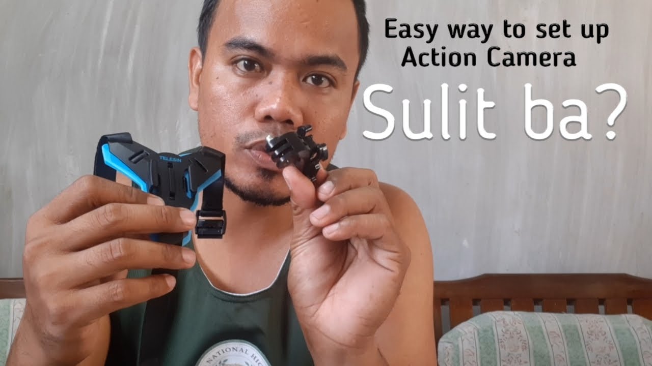 Easy way to install action camera on helmet | Telesin chin mount strap| Vlog 2