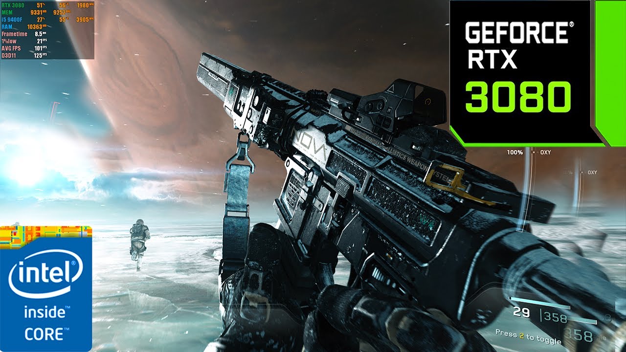 Call of Duty: Infinite Warfare | RTX 3080 10 ГБ (максимальные настройки 4K)