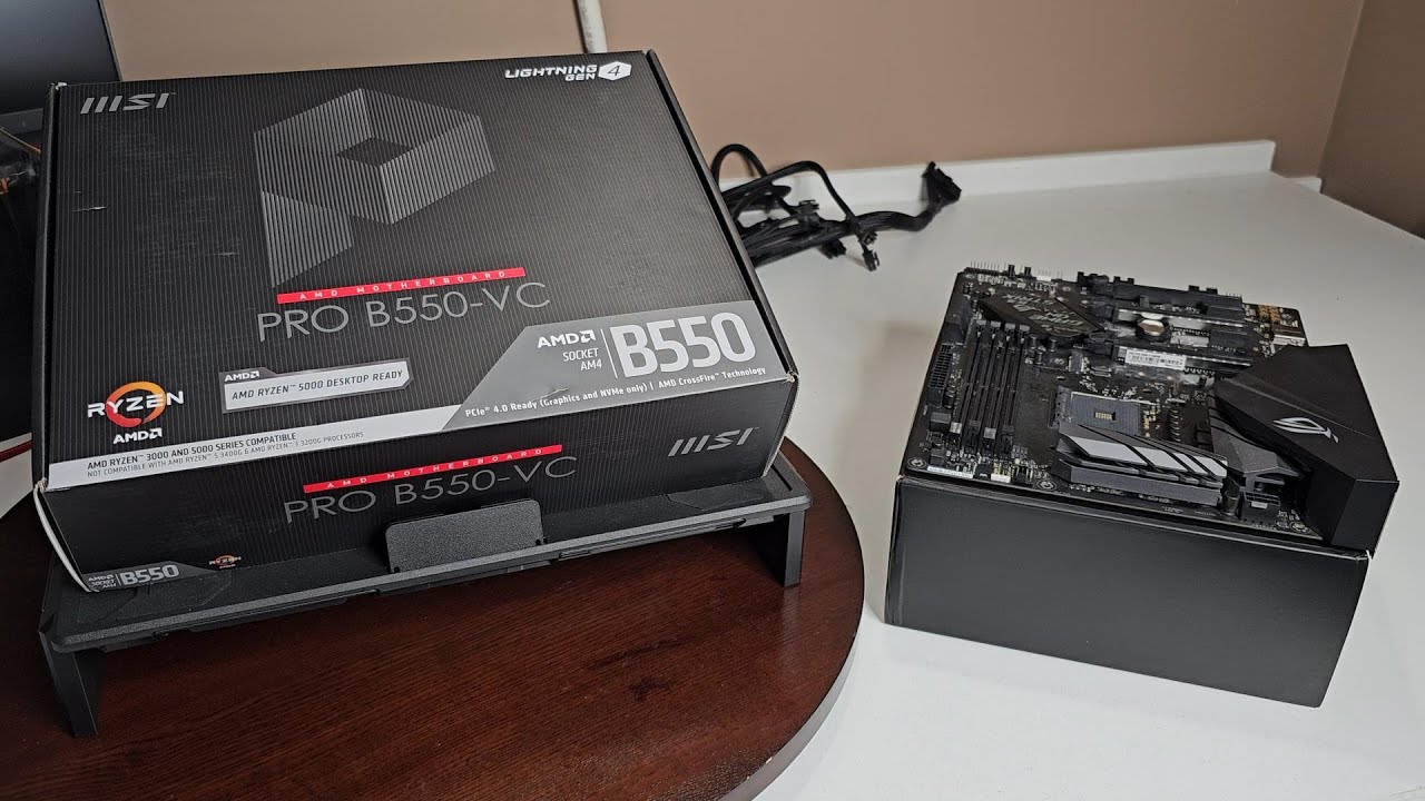 MSI Pro B550-VC Unboxing Review & Asus B450 F Comparisons
