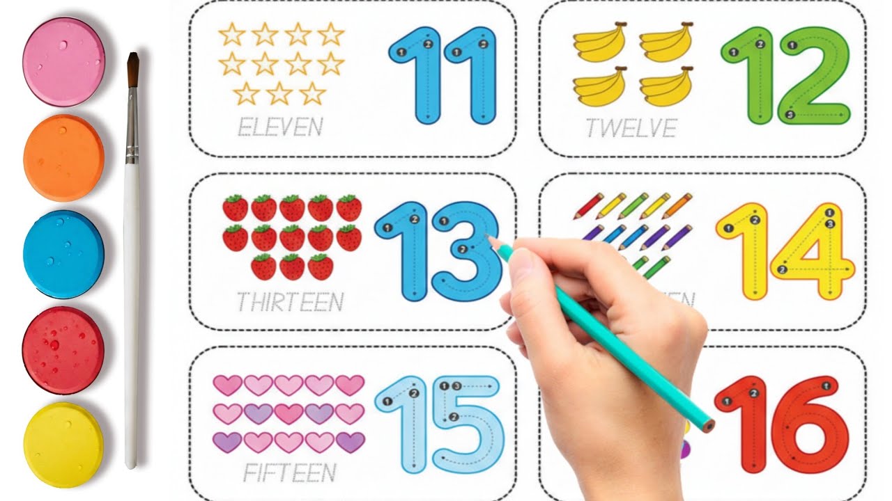11 to 20 Counting with Colours | Learn Numbers & Colors for Kids | Fun Counting Video