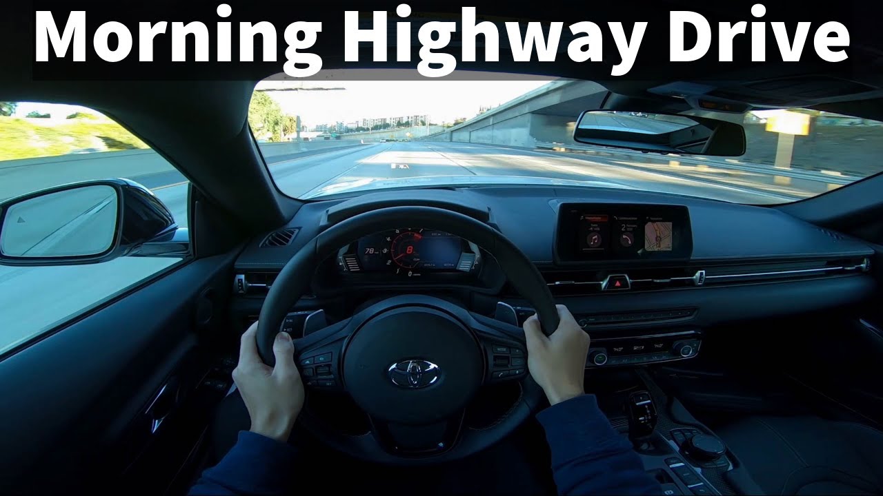 1 Hour Morning Highway Drive for Sleep, ASMR, Relaxing