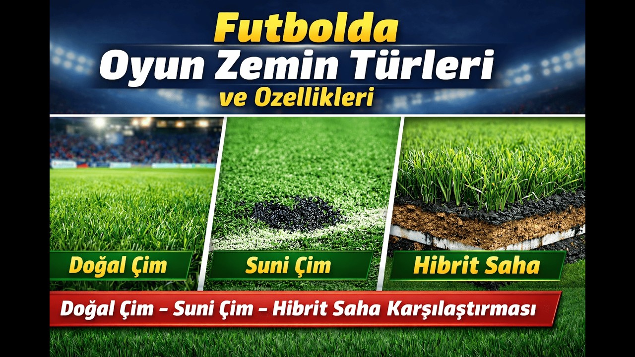 Futbolda Oyun Zemin Türleri ve Özellikleri | Doğal Çim, Suni Çim ve Hibrit Saha Karşılaştırması