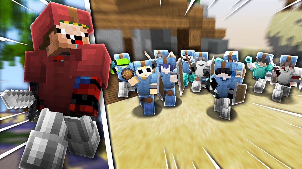 1 PVP God VS 10 Hunters - Minecraft Manhunt