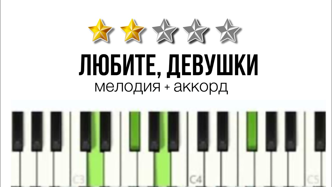 КАК ИГРАТЬ Браво - Любите, девушки | РАЗБОР песни на фортепиано + аккорды