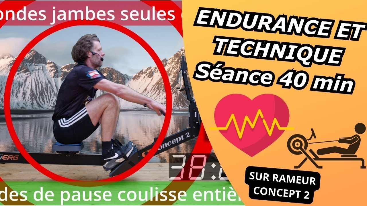 Entraînement d'aviron de 40 minutes  sur rameur : développer l'endurance et la technique