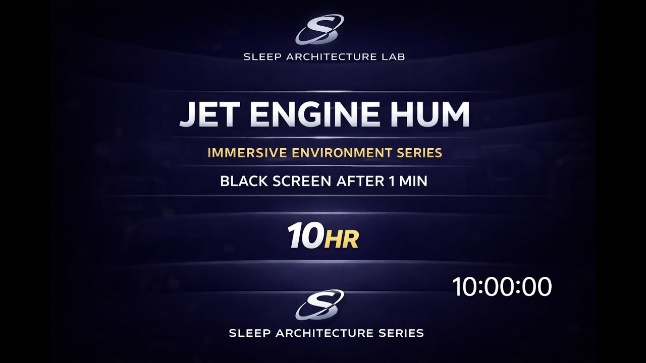 Jet Engine Cabin Hum for Deep Sleep | 10 Hours | Black Screen After 1 Minute | No Music
