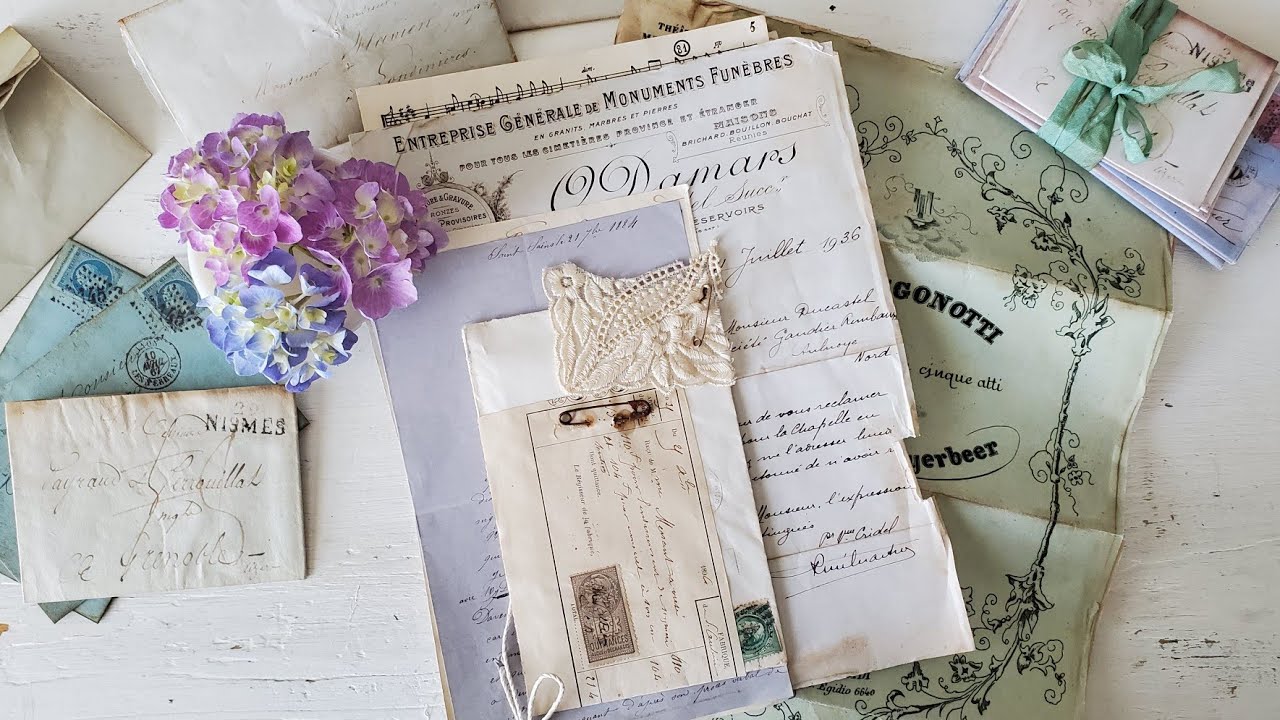 Aging Papers with Angie!! How to age and distress papers to look old and Vintage!