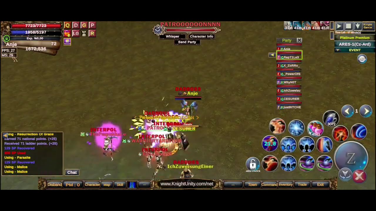 Anje 8vs8 - (DasBoss vs Interpol) Knight Unity