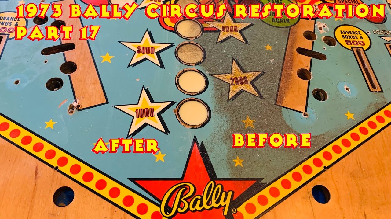 Cleaning the Playfield- 1973 Bally Circus EM Pinball Machine Restoration - Part 17