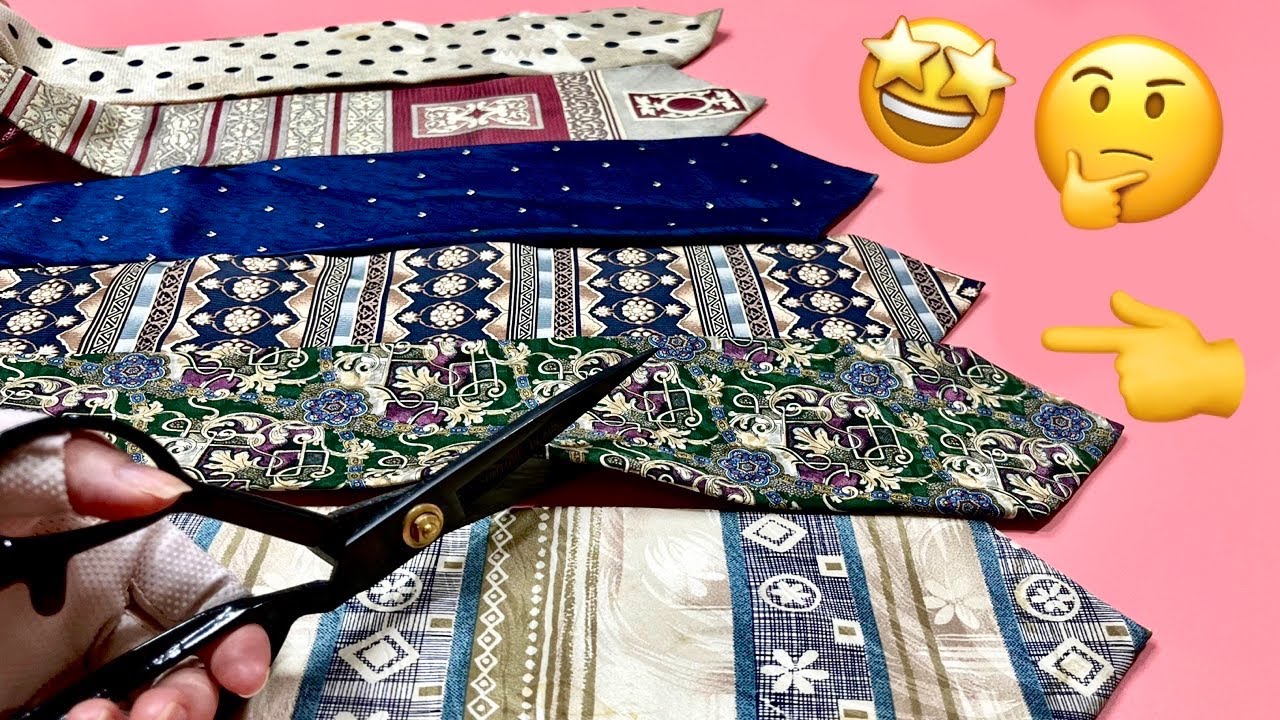 넥타이리폼/Amazing way to upcycle old ties 👔✂️ 오래된 넥타이 멋지게 재활용하는법✨