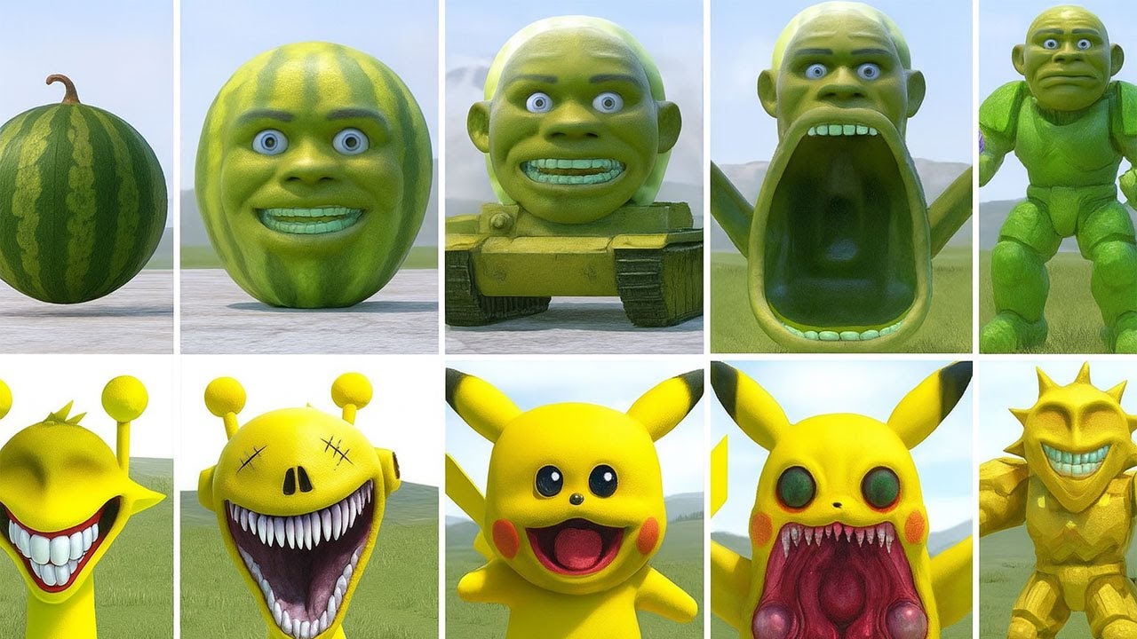EVOLUTION OF ALL SPRUNKI SIMON VS NEW CURSED LIN GANG MELON POPPY PLAYTIME CHAPTER 4 in Garry's Mod