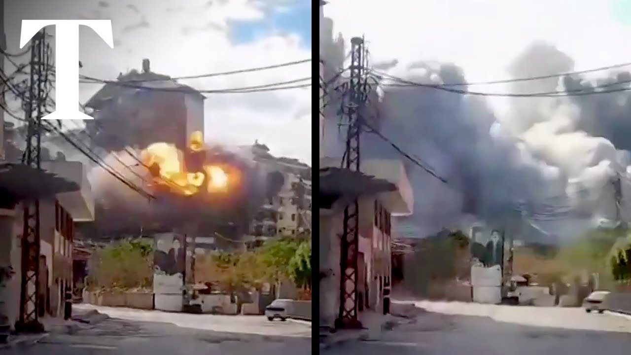 Moment Israeli missile destroys Beirut building