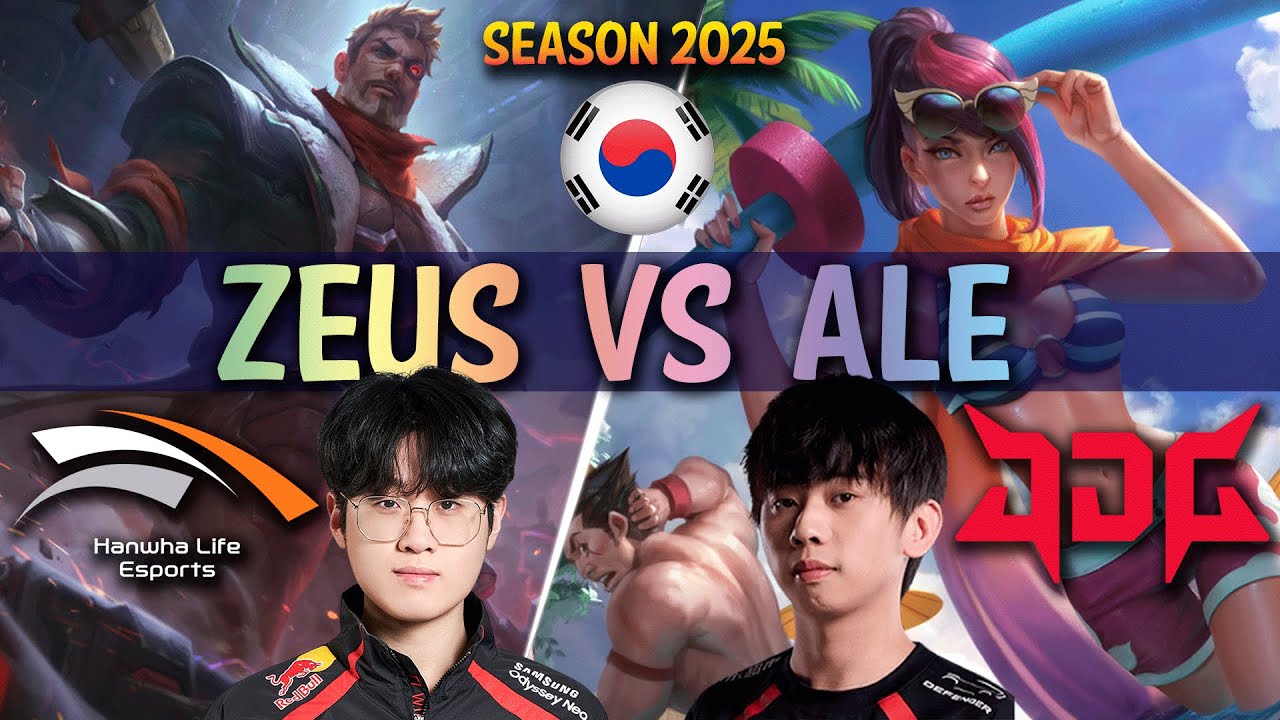HLE Zeus vs JDG Ale - Zeus JAYCE vs Ale FIORA Top - Patch 15.5 KR Ranked | lolrec