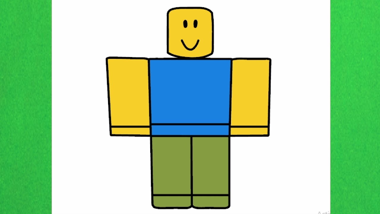 Como dibujar a Noob de Roblox paso a paso