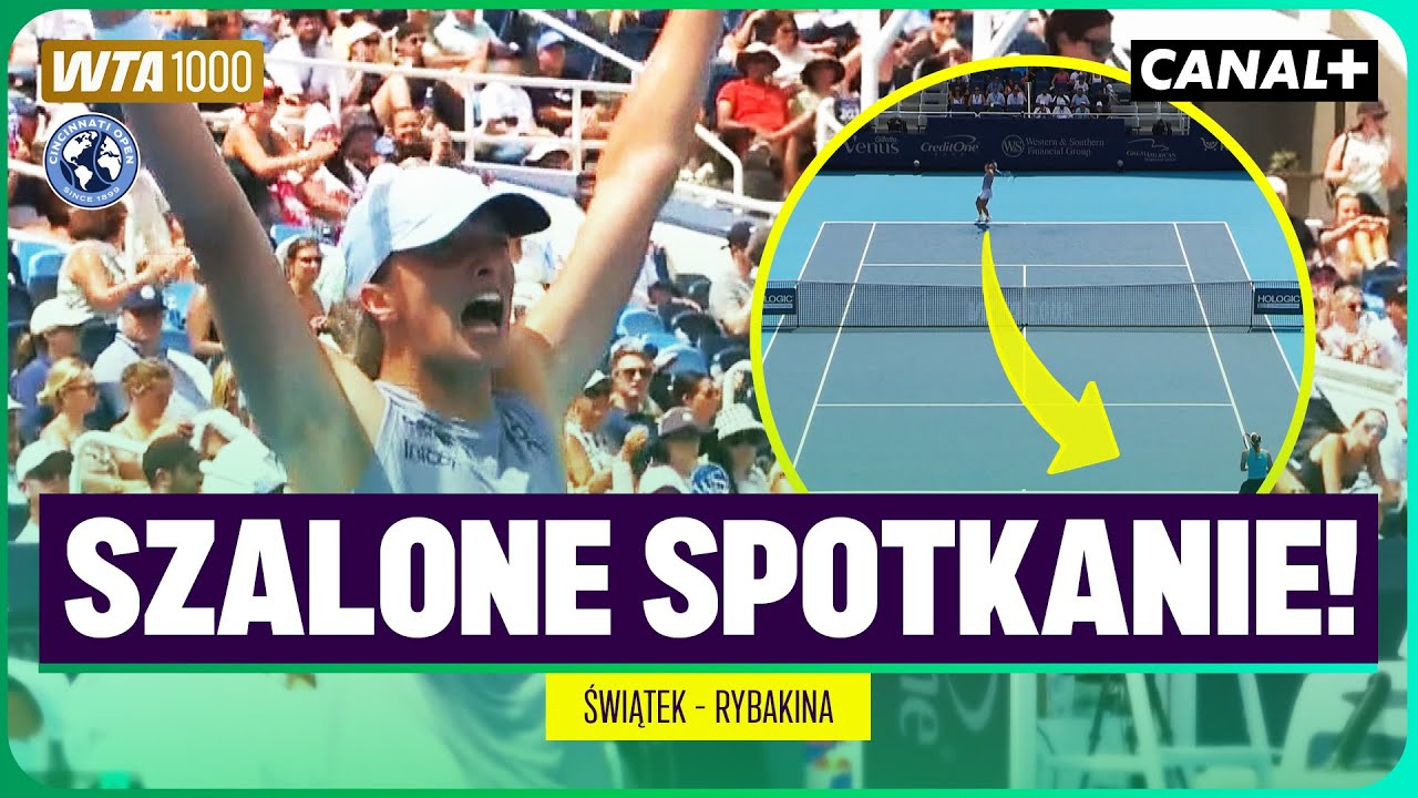 CO ZA MECZ! IGA W FINALE W CINCINNATI! ŚWIĄTEK - RYBAKINA, SKRÓT MECZU