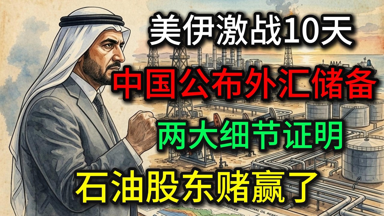 美伊激战10天，中国公布外汇储备，两大细节证明，石油股东赌赢了