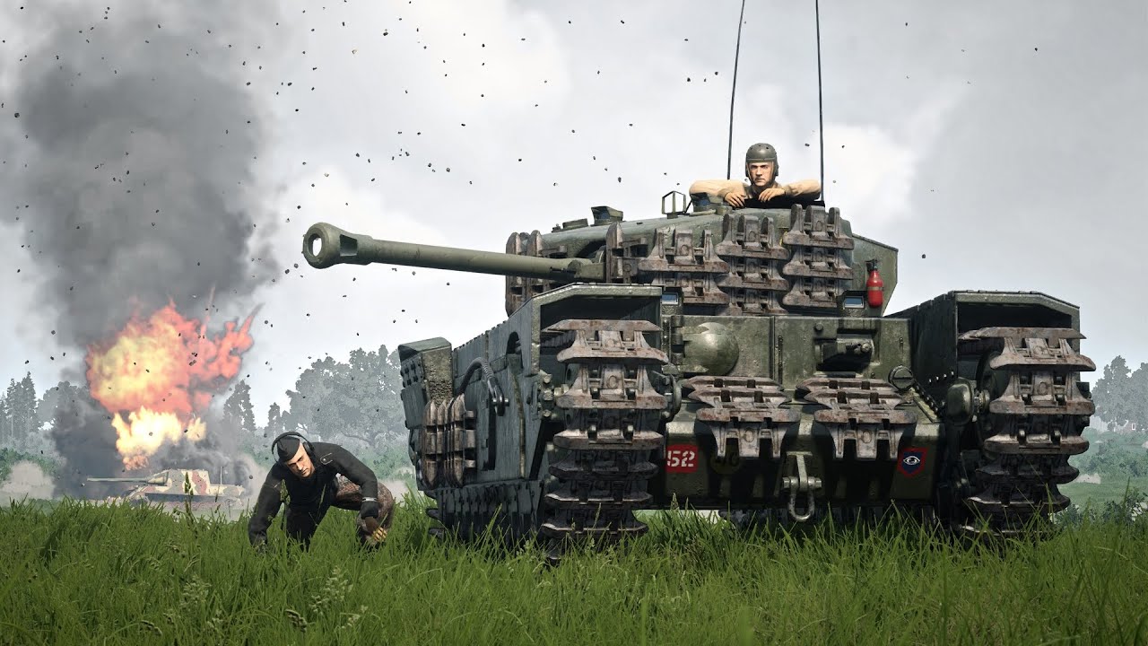 Squad 44 - Churchill Mk. VII vs. German Heavy Monsters - 4K
