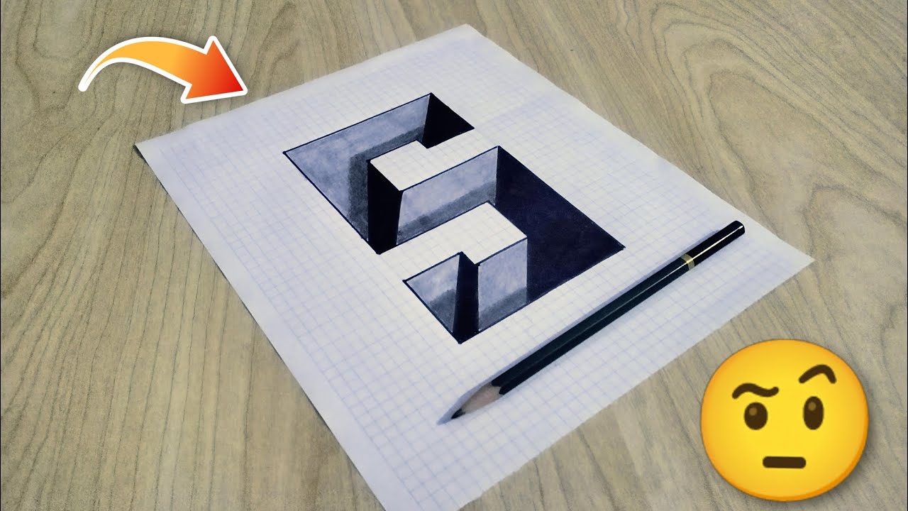 Mind-Blowing 3D Hole Illusion Drawing! 😱✍️ #Drawing #Art