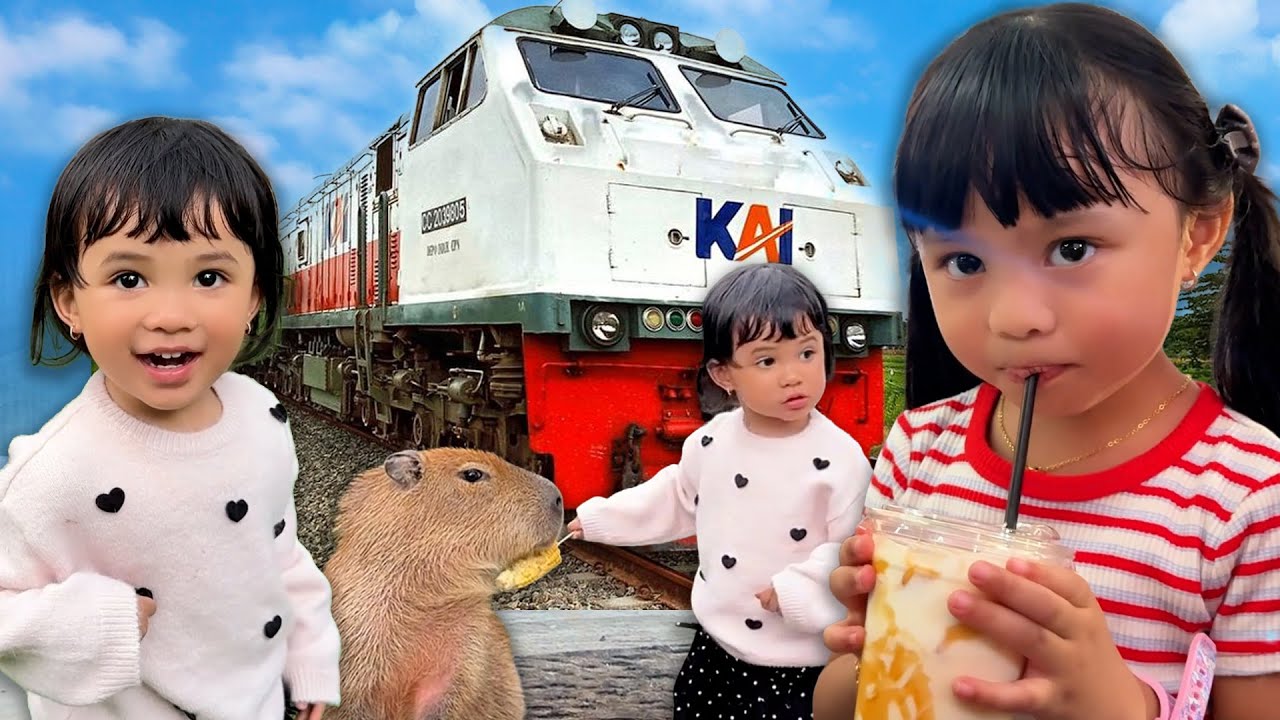 PERTAMA KALI AZURA NAIK KERETA ! SENENG BANGET !!