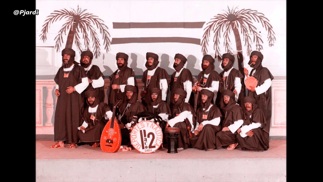 Comparsa Hombres azules. Año 1985, actuaciones Falla