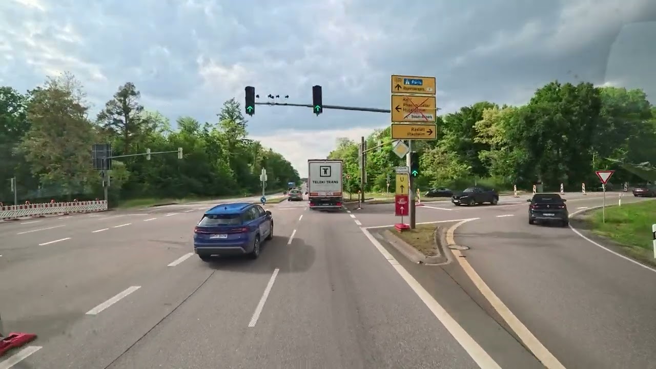 Smooth border crossing from Germany into France near Baden-Baden 🎥 POV trucking #asmr #dashcam #pov