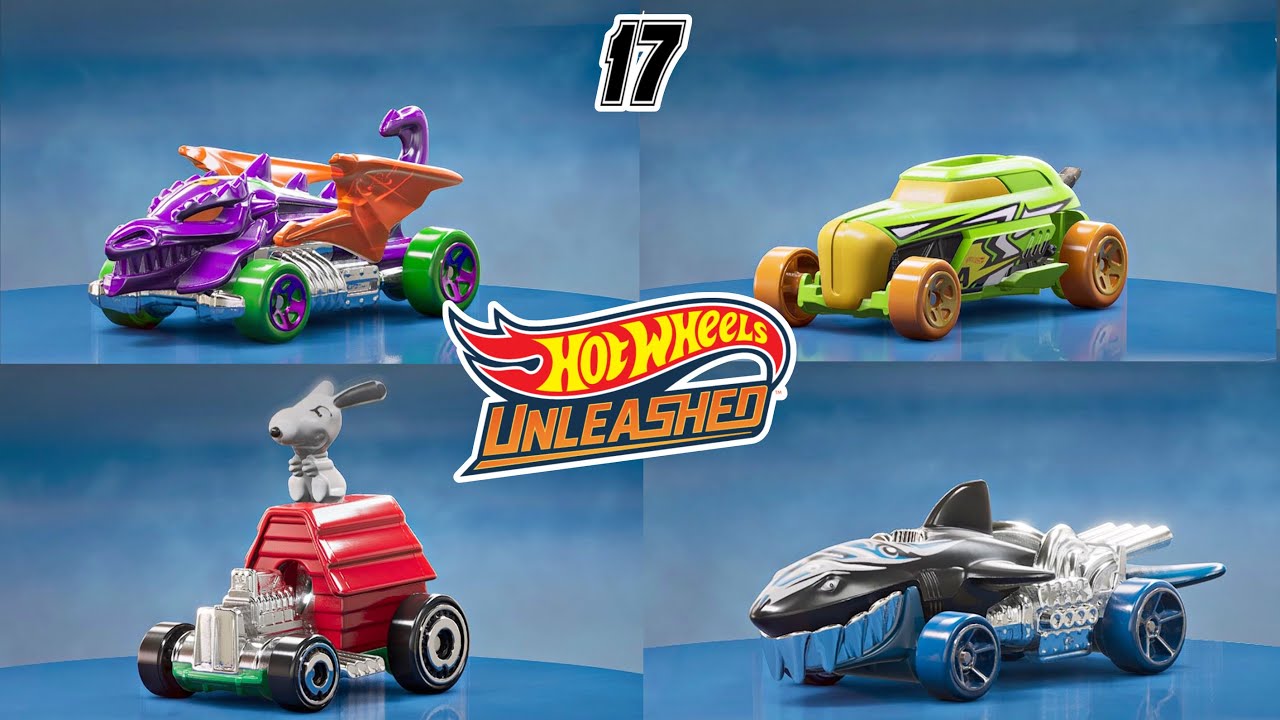 HOT WHEELS UNLEASHED | DRAGON BLASTER, SNOOPY, SHARKRUISER, RIP ROD
