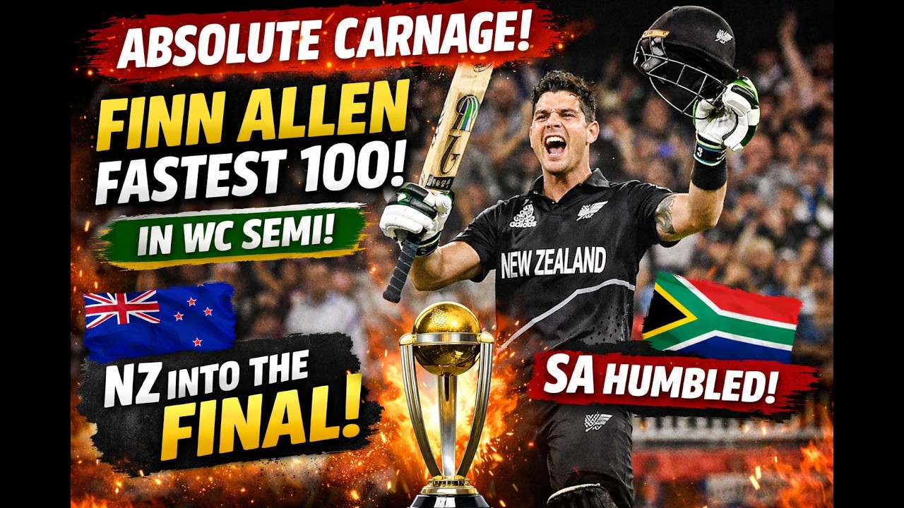 Absolute Carnage! Fastest WC Hundred Ever | Finn Allen Stuns SA 🔥