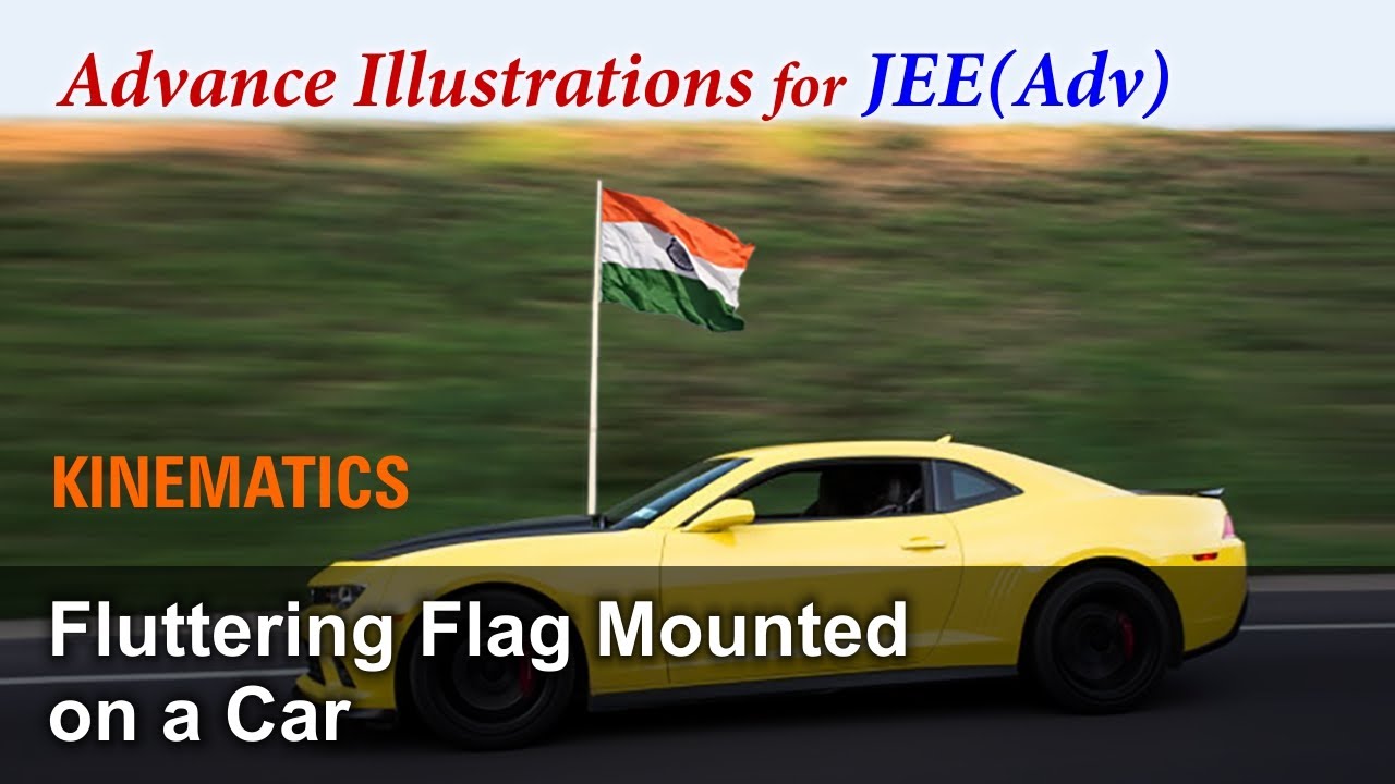 Advance Illustrations - Fluttering Flag Mounted on a Car | Kinematics #48 for JEE Advanced