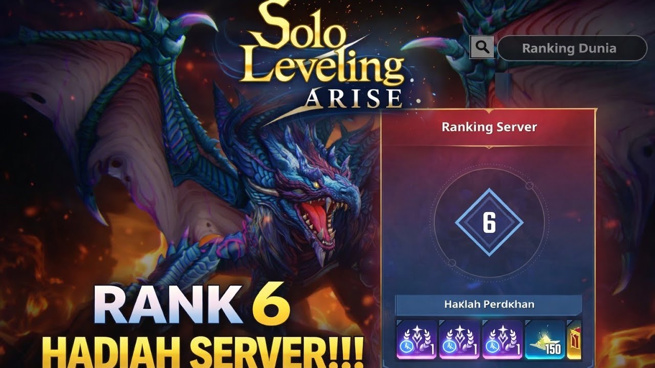 RANK 6 SERVER TAKHTA KEHANCURAN! Hadiah Gila Api Abadi Ennio – Solo Leveling ARISE